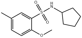 N-cyclopentyl-2-methoxy-5-methylbenzenesulfonamide Structure