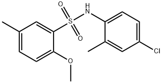 N-(4-chloro-2-methylphenyl)-2-methoxy-5-methylbenzenesulfonamide 구조식 이미지