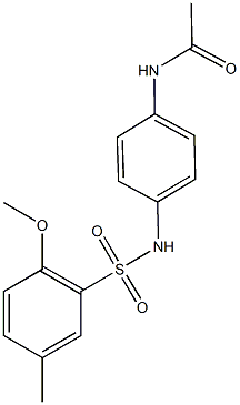 N-(4-{[(2-methoxy-5-methylphenyl)sulfonyl]amino}phenyl)acetamide Structure