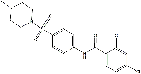 2,4-dichloro-N-{4-[(4-methyl-1-piperazinyl)sulfonyl]phenyl}benzamide 구조식 이미지