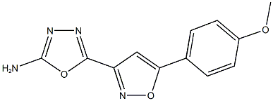 5-[5-(4-methoxyphenyl)-3-isoxazolyl]-1,3,4-oxadiazol-2-ylamine 구조식 이미지