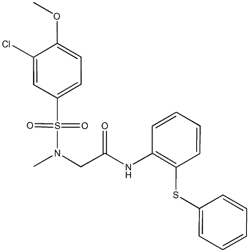 2-[[(3-chloro-4-methoxyphenyl)sulfonyl](methyl)amino]-N-[2-(phenylsulfanyl)phenyl]acetamide Structure