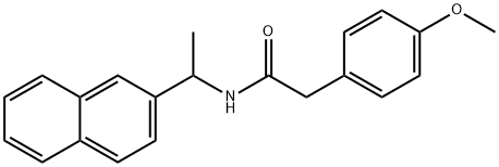 2-(4-methoxyphenyl)-N-[1-(2-naphthyl)ethyl]acetamide Structure