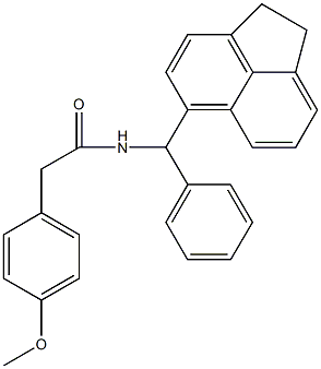 N-[1,2-dihydro-5-acenaphthylenyl(phenyl)methyl]-2-(4-methoxyphenyl)acetamide Structure