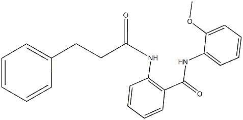 N-(2-methoxyphenyl)-2-[(3-phenylpropanoyl)amino]benzamide 구조식 이미지