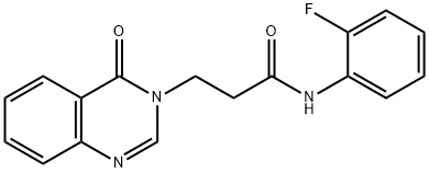 N-(2-fluorophenyl)-3-(4-oxo-3(4H)-quinazolinyl)propanamide Structure