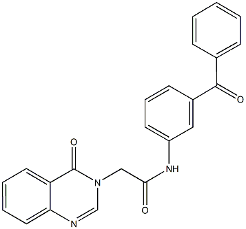 N-(3-benzoylphenyl)-2-(4-oxo-3(4H)-quinazolinyl)acetamide 구조식 이미지