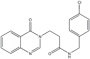 N-(4-chlorobenzyl)-3-(4-oxo-3(4H)-quinazolinyl)propanamide Structure