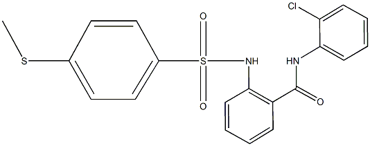 N-(2-chlorophenyl)-2-({[4-(methylsulfanyl)phenyl]sulfonyl}amino)benzamide 구조식 이미지