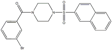 1-(3-bromobenzoyl)-4-(2-naphthylsulfonyl)piperazine Structure