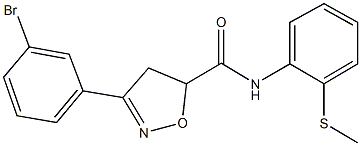 3-(3-bromophenyl)-N-[2-(methylsulfanyl)phenyl]-4,5-dihydro-5-isoxazolecarboxamide Structure