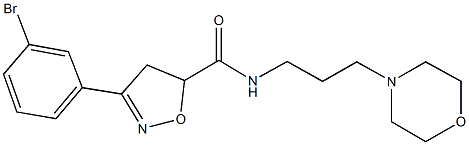 3-(3-bromophenyl)-N-[3-(4-morpholinyl)propyl]-4,5-dihydro-5-isoxazolecarboxamide 구조식 이미지