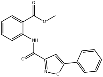 methyl 2-{[(5-phenyl-3-isoxazolyl)carbonyl]amino}benzoate Structure
