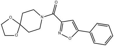 8-[(5-phenyl-3-isoxazolyl)carbonyl]-1,4-dioxa-8-azaspiro[4.5]decane 구조식 이미지