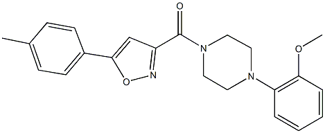 1-(2-methoxyphenyl)-4-{[5-(4-methylphenyl)-3-isoxazolyl]carbonyl}piperazine 구조식 이미지