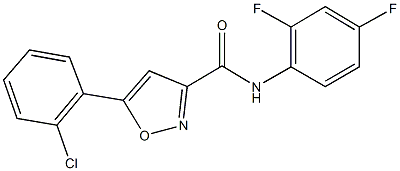 5-(2-chlorophenyl)-N-(2,4-difluorophenyl)-3-isoxazolecarboxamide Structure