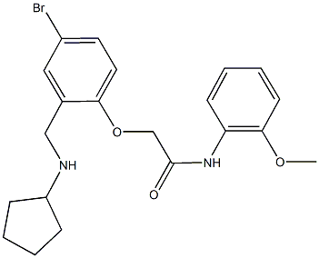 2-{4-bromo-2-[(cyclopentylamino)methyl]phenoxy}-N-(2-methoxyphenyl)acetamide 구조식 이미지