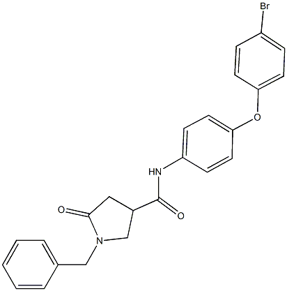 1-benzyl-N-[4-(4-bromophenoxy)phenyl]-5-oxo-3-pyrrolidinecarboxamide Structure