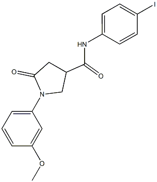 N-(4-iodophenyl)-1-(3-methoxyphenyl)-5-oxo-3-pyrrolidinecarboxamide Structure