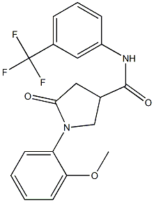 1-(2-methoxyphenyl)-5-oxo-N-[3-(trifluoromethyl)phenyl]-3-pyrrolidinecarboxamide Structure