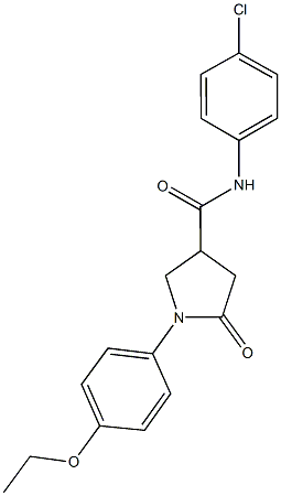 N-(4-chlorophenyl)-1-(4-ethoxyphenyl)-5-oxo-3-pyrrolidinecarboxamide Structure