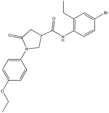 N-(4-bromo-2-ethylphenyl)-1-(4-ethoxyphenyl)-5-oxo-3-pyrrolidinecarboxamide Structure