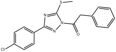 3-(4-chlorophenyl)-1-(phenylacetyl)-1H-1,2,4-triazol-5-yl methyl sulfide Structure