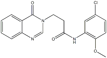 N-(5-chloro-2-methoxyphenyl)-3-(4-oxo-3(4H)-quinazolinyl)propanamide Structure