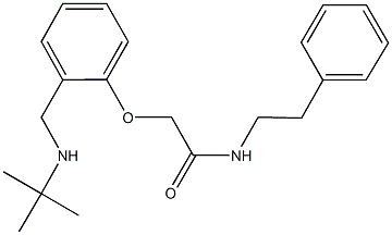 2-{2-[(tert-butylamino)methyl]phenoxy}-N-(2-phenylethyl)acetamide Structure