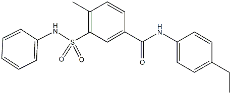 3-(anilinosulfonyl)-N-(4-ethylphenyl)-4-methylbenzamide 구조식 이미지