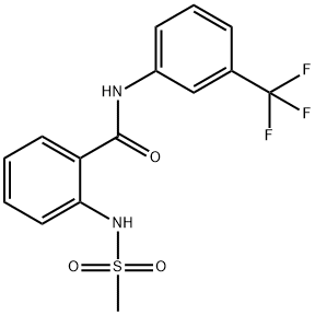 2-[(methylsulfonyl)amino]-N-[3-(trifluoromethyl)phenyl]benzamide 구조식 이미지