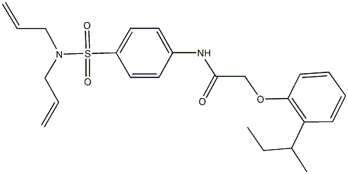2-(2-sec-butylphenoxy)-N-{4-[(diallylamino)sulfonyl]phenyl}acetamide 구조식 이미지