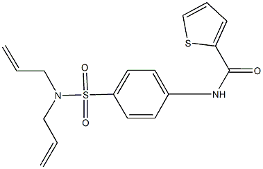 N-{4-[(diallylamino)sulfonyl]phenyl}-2-thiophenecarboxamide 구조식 이미지