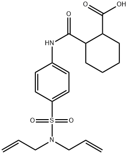2-({4-[(diallylamino)sulfonyl]anilino}carbonyl)cyclohexanecarboxylic acid Structure