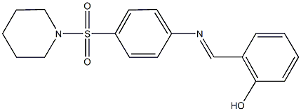 2-({[4-(1-piperidinylsulfonyl)phenyl]imino}methyl)phenol 구조식 이미지