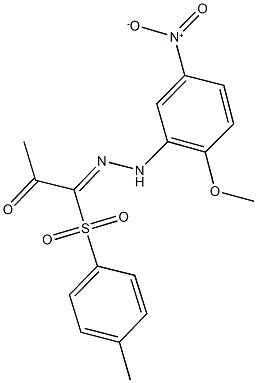 1-({5-nitro-2-methoxyphenyl}hydrazono)-1-[(4-methylphenyl)sulfonyl]acetone 구조식 이미지