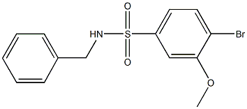 N-benzyl-4-bromo-3-methoxybenzenesulfonamide 구조식 이미지