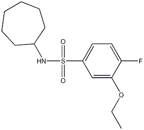 N-cycloheptyl-3-ethoxy-4-fluorobenzenesulfonamide Structure