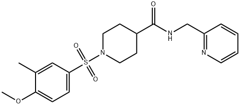 1-[(4-methoxy-3-methylphenyl)sulfonyl]-N-(2-pyridinylmethyl)-4-piperidinecarboxamide 구조식 이미지