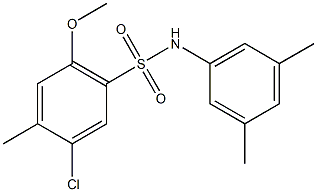 5-chloro-N-(3,5-dimethylphenyl)-2-methoxy-4-methylbenzenesulfonamide Structure