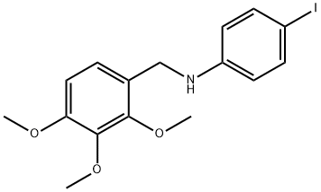 N-(4-iodophenyl)-N-(2,3,4-trimethoxybenzyl)amine 구조식 이미지