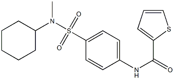 N-(4-{[cyclohexyl(methyl)amino]sulfonyl}phenyl)-2-thiophenecarboxamide Structure