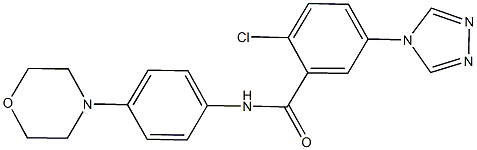 2-chloro-N-[4-(4-morpholinyl)phenyl]-5-(4H-1,2,4-triazol-4-yl)benzamide Structure