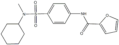 N-(4-{[cyclohexyl(methyl)amino]sulfonyl}phenyl)-2-furamide 구조식 이미지