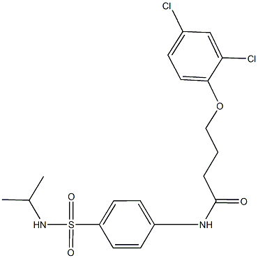 4-(2,4-dichlorophenoxy)-N-{4-[(isopropylamino)sulfonyl]phenyl}butanamide Structure