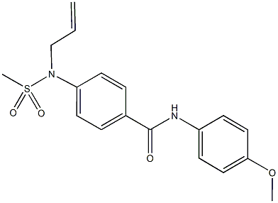 4-[allyl(methylsulfonyl)amino]-N-(4-methoxyphenyl)benzamide 구조식 이미지