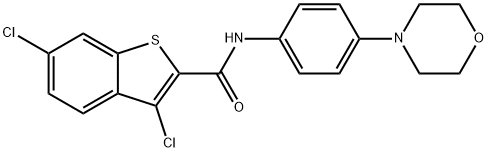 3,6-dichloro-N-[4-(4-morpholinyl)phenyl]-1-benzothiophene-2-carboxamide Structure