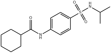 N-{4-[(isopropylamino)sulfonyl]phenyl}cyclohexanecarboxamide 구조식 이미지