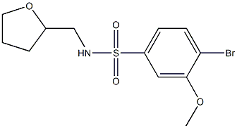 4-bromo-3-methoxy-N-(tetrahydro-2-furanylmethyl)benzenesulfonamide Structure