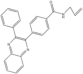 N-allyl-4-(3-phenyl-2-quinoxalinyl)benzamide 구조식 이미지